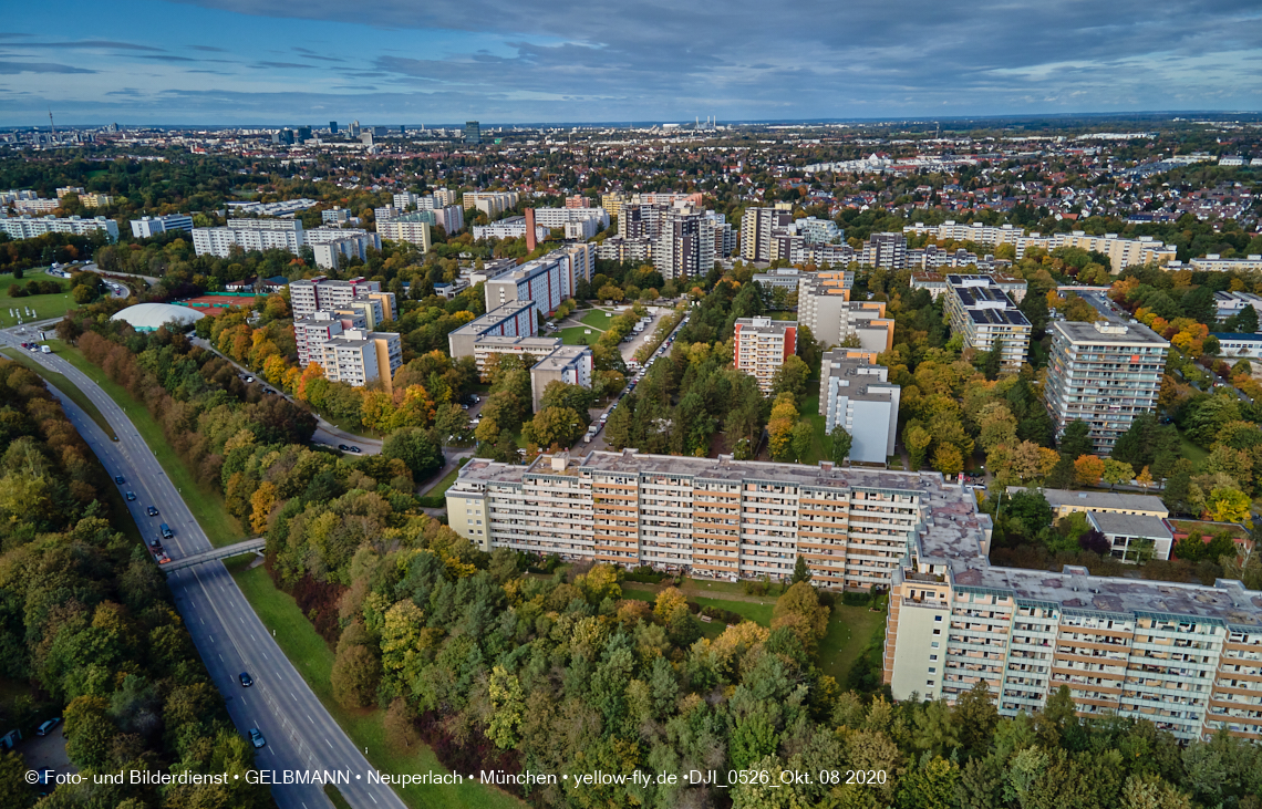 08.10.2020 - Aufstockungsbaustelle Oskar-Maria-Graf-Ring in Neuperlach